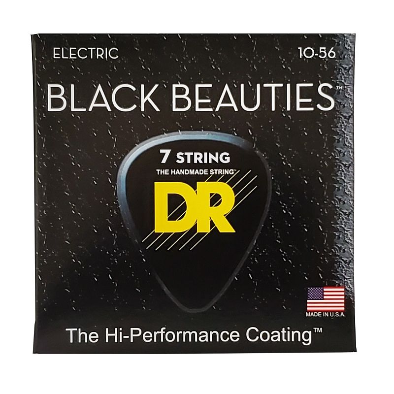 Набор струн DR Strings BLACK BEAUTIES Electric - Medium 7-String (10-56)